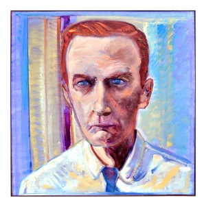 Chris Pelletiere Noir "Portrait of Cornell Woolrich" Modern Oil Painting 1979