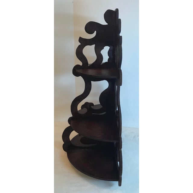 Vintage Cutwork Wooden Three Tier Wall Shelf Chairish