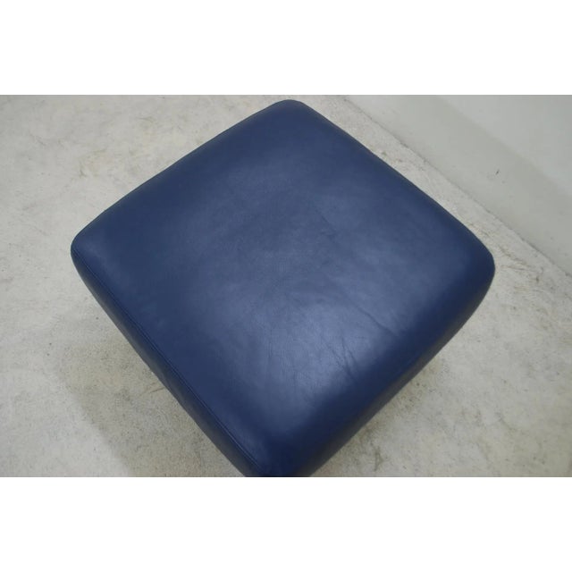 2000 - 2009 Set of DS17 Blue Leather Ottomans from de Sede, 1990s For Sale - Image 5 of 13