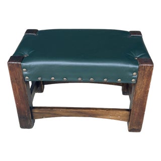 Early 20th century Mission, Arts and Crafts Oak Footstool For Sale