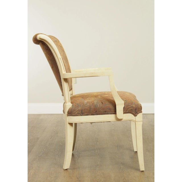 Textile Century Postmodern Faux Painted Custom Upholstered Armchairs - a Pair For Sale - Image 7 of 13