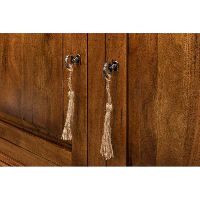 Wood Continental Buffet Cabinet in Fruitwood Finish For Sale - Image 7 of 12