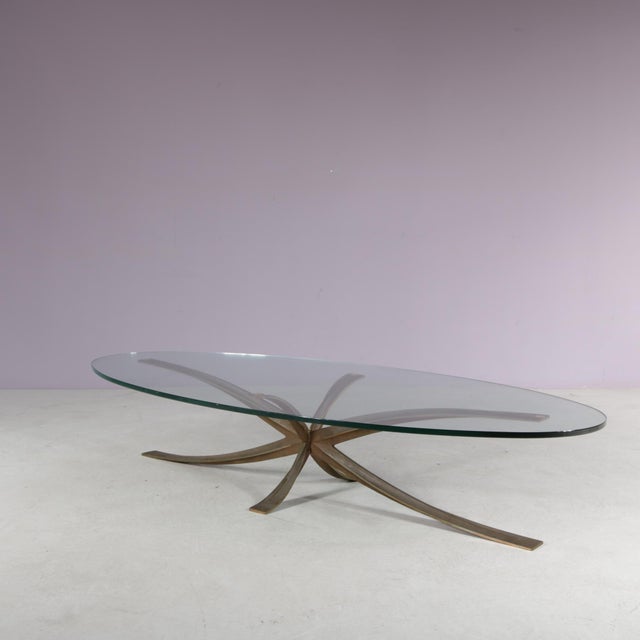Brass Coffee Table by Michel Mangematin & Roger Bruny, 1960s For Sale - Image 10 of 10