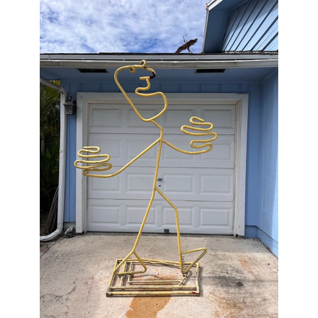Metal 1990s Monumental Signed Barrett DeBusk “Walking Bod “ Steel Sculpture - 90” High For Sale - Image 7 of 12