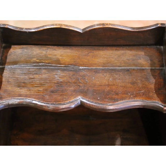 French 18th Century French Louis XV Carved Oak Nightstand With Drawer For Sale - Image 3 of 13