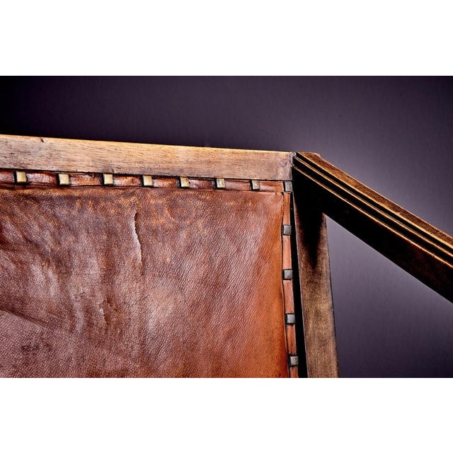 Brown Art Deco Armchair, France, 1920s For Sale - Image 8 of 11