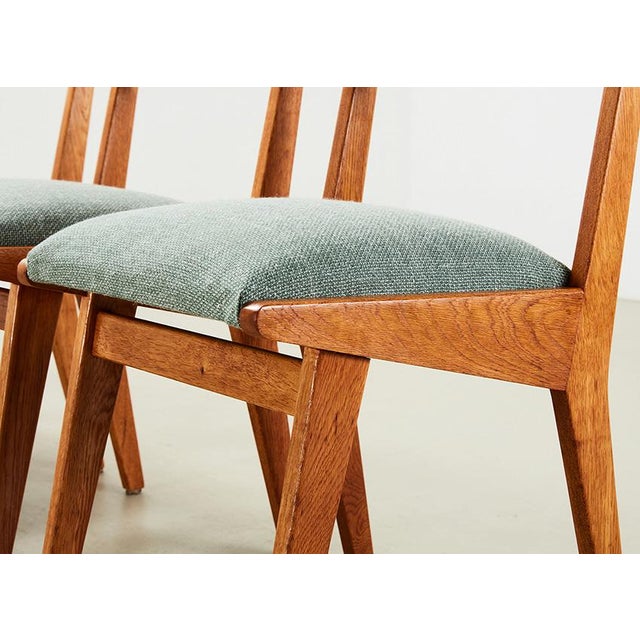 Brown Model 666 Dining Chairs by Jens Risom for Knoll, U.S.A. 1940s, Set of 4 For Sale - Image 8 of 11