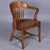 Wood Group of 3 Solid Wood Bankers or Library Chairs Early 20th Century For Sale - Image 7 of 16