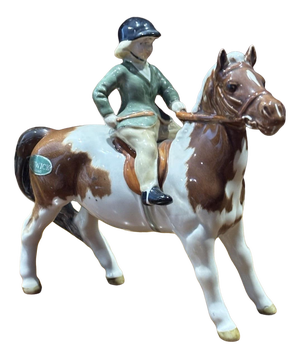 Girl on Skewball Pony Figurine from Beswick