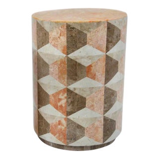 Milano Side Table, Small, Rose Marble For Sale