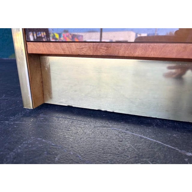 Postmod Thomasville Burl & Smoked Glass Illuminated Curio Cabinet For Sale - Image 15 of 15