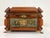 Beautiful Tramp Art chest / Jewellery box on claw-feet marked 1895 and decorated with brass characters and a Coat of Arms,...