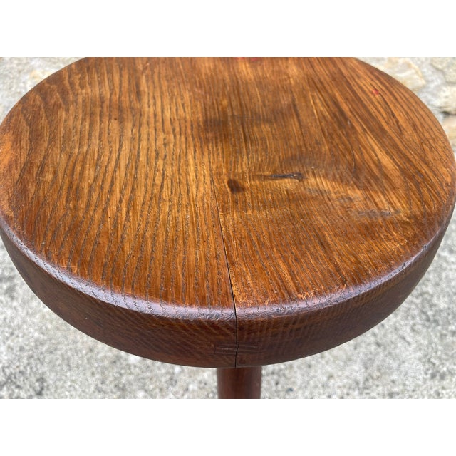 Vintage, high stool tripode, Berger stool 150s/1960s Iconic, timeless design by Charlotte Perriand Stool is made of solid...