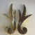 Green 1940s American Chalk Paster Leaf Design Candle Wall Sconces a Pair For Sale - Image 8 of 11