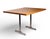 Wood Mid 20th Century Mod Postmodern Oak and Chrome Cafe Dining Table For Sale - Image 7 of 9