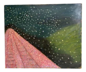 Makoto Igarashi, Sakura in the Wind II, 1980s, Oil on Canvas