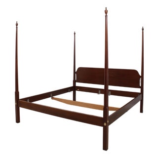 Councill Craftsmen King Size Mahogany Pencil Point Bed For Sale