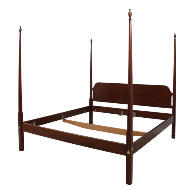 Councill Craftsmen King Size Mahogany Pencil Point Bed For Sale