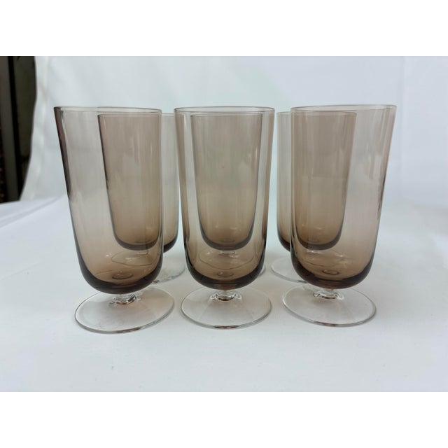 Stone German Theresienthal Catalina Topaz Glassware, Set of 17 For Sale - Image 7 of 12