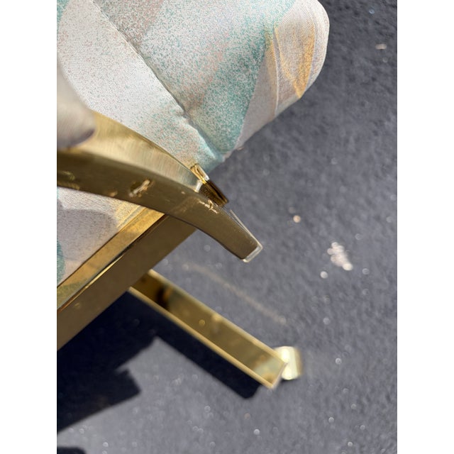 A Pair of Early 1990s Post Modern Brass Rolling Dining Chairs by Cal-Style Furniture. For Sale - Image 13 of 18