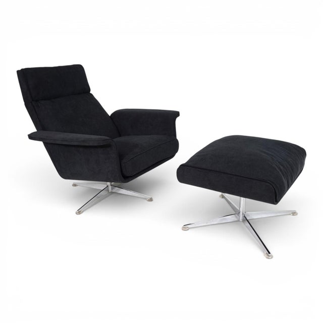 Siesta 62 Lounge Chair with Ottoman by Jacques Brule for Kaufeld, 1960s, Set of 2 For Sale - Image 6 of 18
