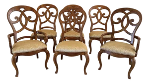 French Louis XV Thomasville Rivage Dining Chairs, Set of 6