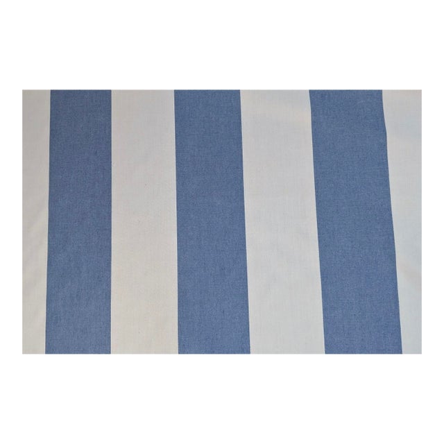 Vintage Ralph Lauren Home Oxford Stripe Cotton Upholstery Fabric- 8.8 Yards For Sale