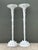 White Vintage Regency Cast Plaster Palm Torchere Lamps After Serge Roche - a Pair For Sale - Image 8 of 12