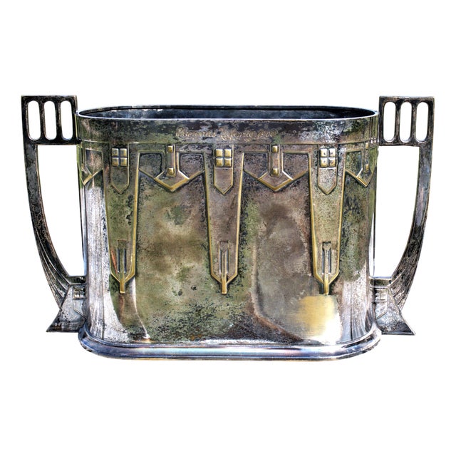 Large German Silverplated Champagne Cooler from WMF, 1890s For Sale