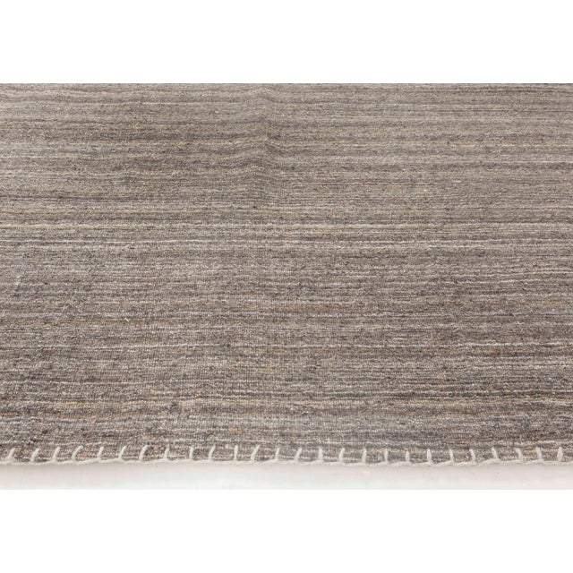 Modern Bauer Collection Pattern-Less Rug in Grey and Brown by Doris Leslie Blau For Sale - Image 4 of 6