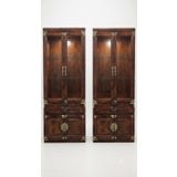 Vintage Lighted Glass Vitrines by Bernhardt For Sale