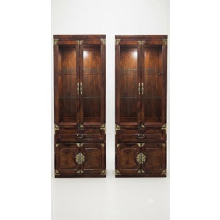 Vintage Lighted Glass Vitrines by Bernhardt For Sale