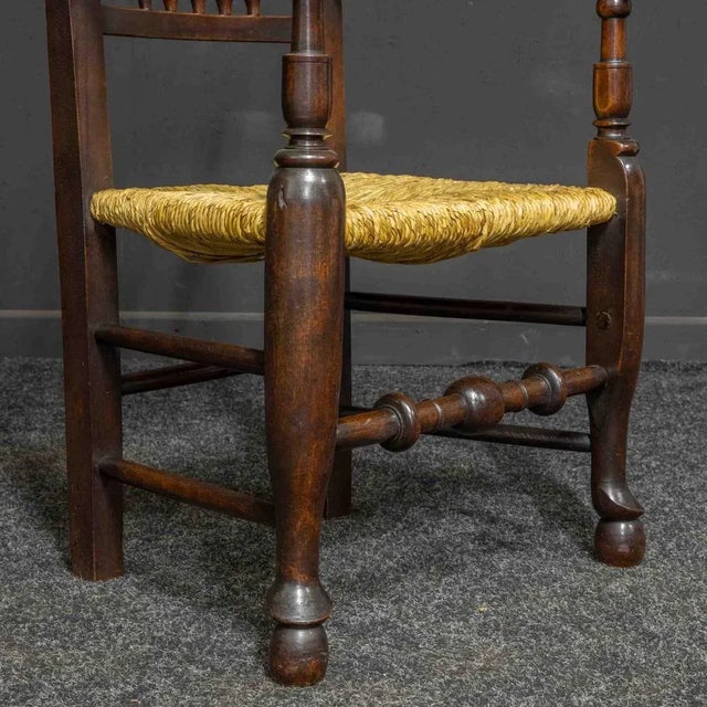 Brown Georgian Lancashire Spindleback Chairs, Set of 8 For Sale - Image 8 of 11