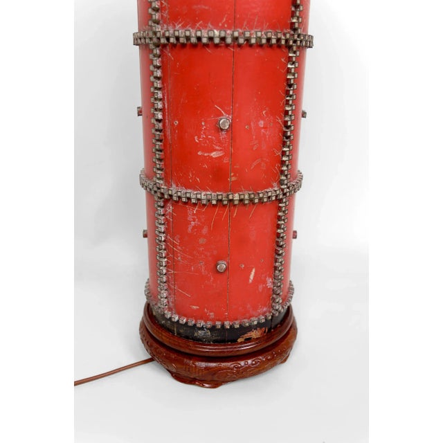 Vintage Industrial Art Deco Printing Roller Lamp, 1920 For Sale - Image 6 of 13