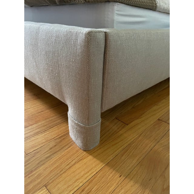 Ethan Allen California King Jensen Custom Upholstered Bed For Sale In New York - Image 6 of 8