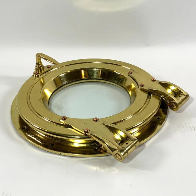 1920s Yacht Porthole Solid Brass Highest Quality For Sale - Image 5 of 8