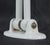 Metal European Mid Century Enamel Double Arm Towel Rack For Sale - Image 7 of 8