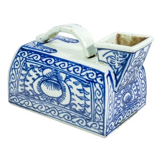 Painted and Enameled Ceramic Pot For Sale