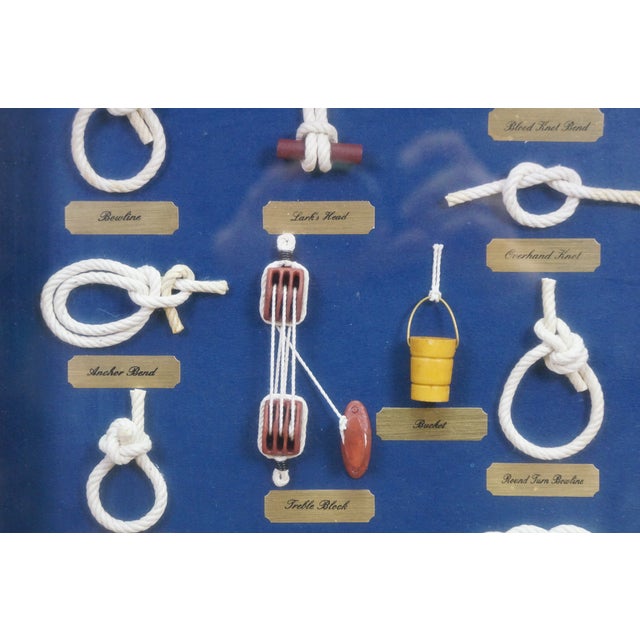 Vintage Nautical Maritime Sailing Rope Knots Boat Ship Shadow Box Display 24" For Sale - Image 10 of 11