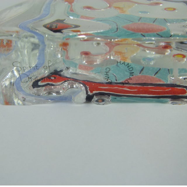 Matt Lamb "Spirit of Dreams" Art Glass Sculpture Signed New in Box For Sale - Image 14 of 14