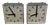 Large Industrial Square Double Sided Factory Wall Clocks from Pragotron, 1970s For Sale