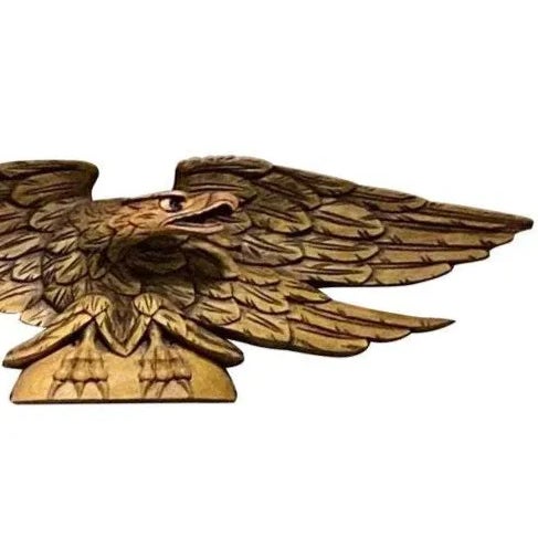 Bellamy Style Hand-Carved New England Pine Eagle, Mid-20th Century For Sale - Image 6 of 9