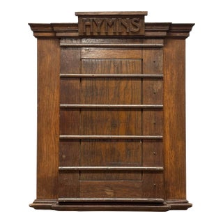 19th Century English Oak Hymn Board For Sale