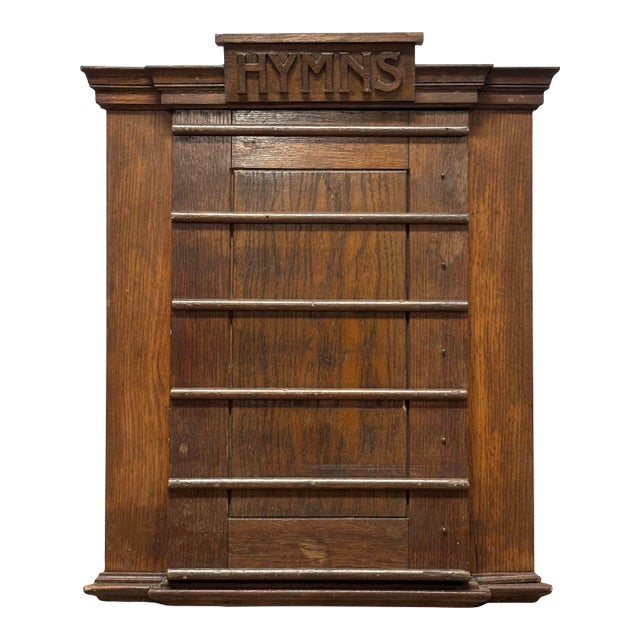 19th Century English Oak Hymn Board For Sale