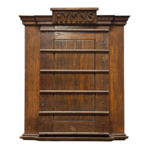 19th Century English Oak Hymn Board