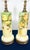 1939 Loevsky & Loevsky Hand-Painted Floral Cylinder Lamps - a Pair For Sale - Image 4 of 12