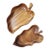 Leaf-Shaped Monkeypod Bowls - Pair For Sale