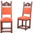 Late 19th Century Late 19th Century Carved Walnut Baroque High-Back Chairs With Painted Heraldic Crests — A Pair For Sale - Image 5 of 7