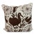 Crewel Work Hand Embroidered Brown Bird Toss Pillow-1 For Sale