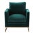 Emerald Green Plush Velvet Accent Chair | Chairish
